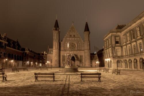 Den Haag bij nacht Binnenhof binnenplein