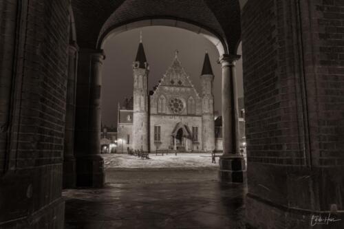 Den Haag bij nacht Binnenhof-doorkijkje